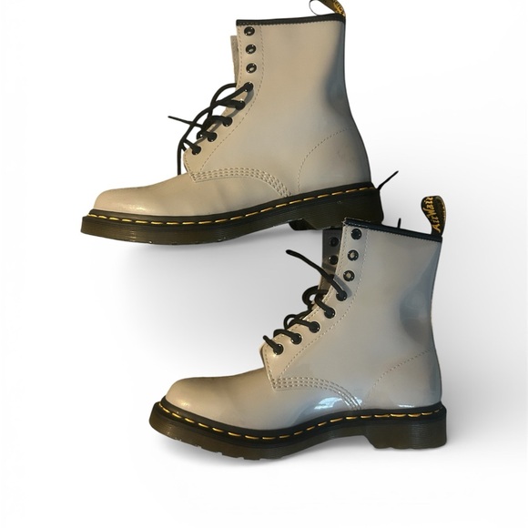 Dr. Martens Shoes - Dr. Martens Women's 1460 Zinc Grey Lace Up Boots